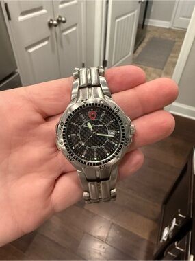 Lamborghini Stainless Steel Men's Watch - Black Dial